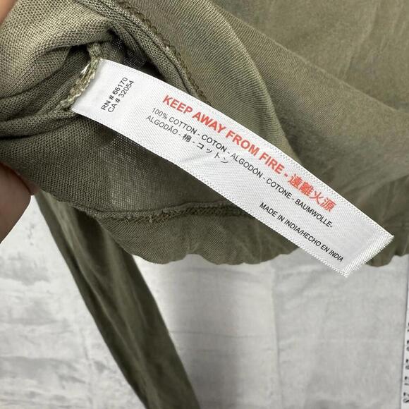 NWT Urban Outfitters Out From Under Olive Long Sleeve Cutout Crop Top Sz M Y2K - Picture 7 of 9